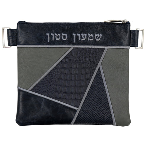 Custom Leather Tallit  Tefillin Bag Style #4001-B3